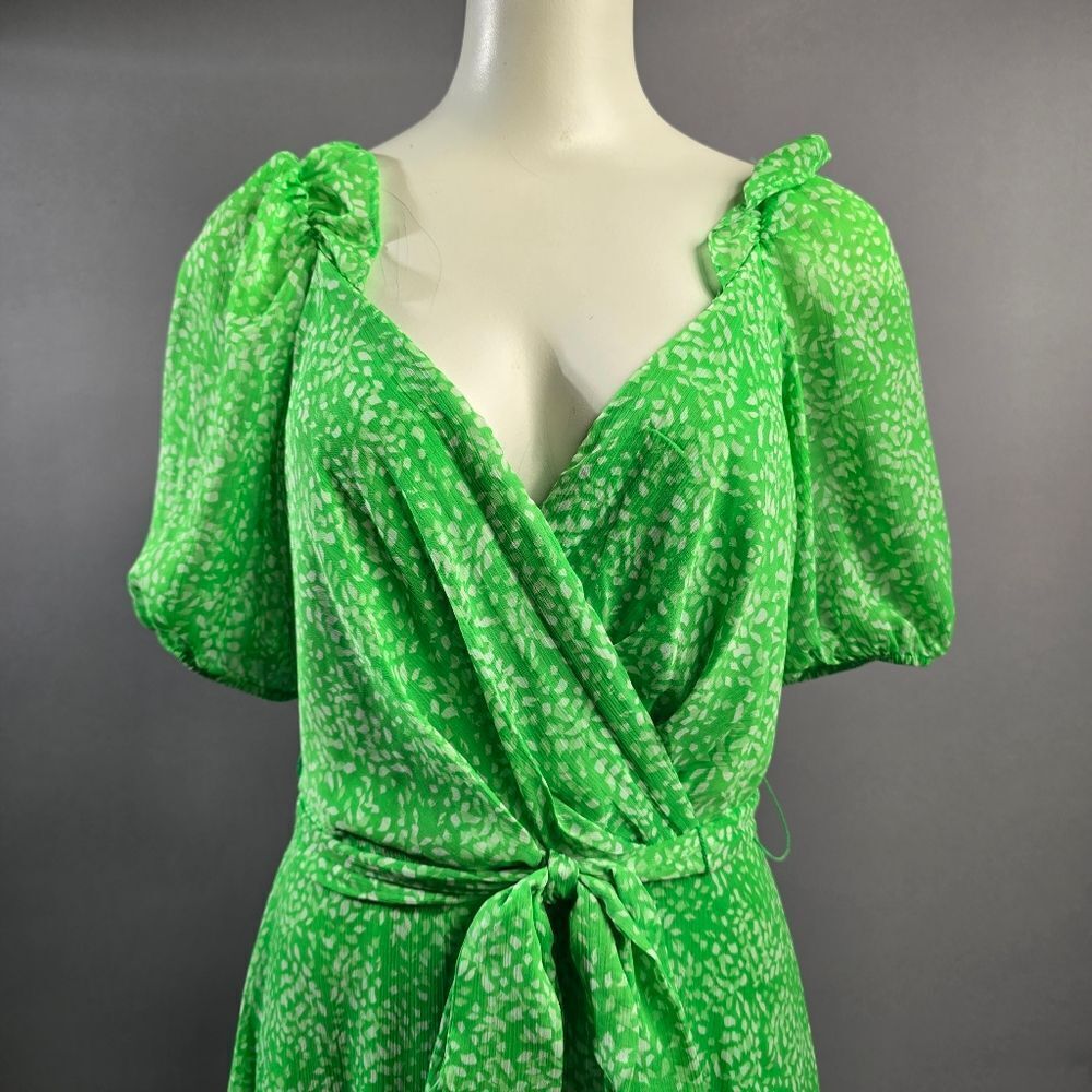 DKNY Vibrant Green Midi Dress R14 - Picture 2 of 5